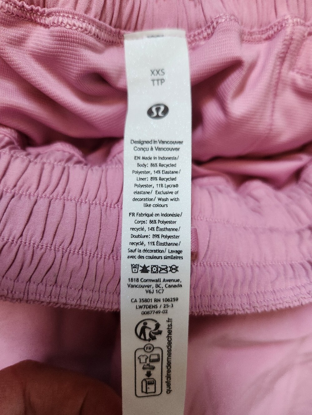 Lululemon Shake It Out Run Shorts 2.5" Pink Size XXS NWT - Picture 8 of 10